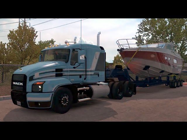 [ATS] Mack Anthem 6x2 Short chassis_Yacht delivery to Yakima смотреть онлайн
