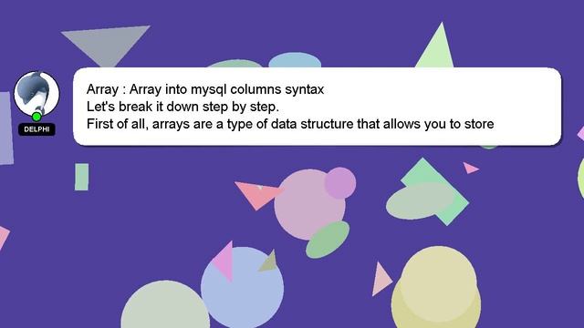 Array : Array into mysql columns syntax смотреть онлайн