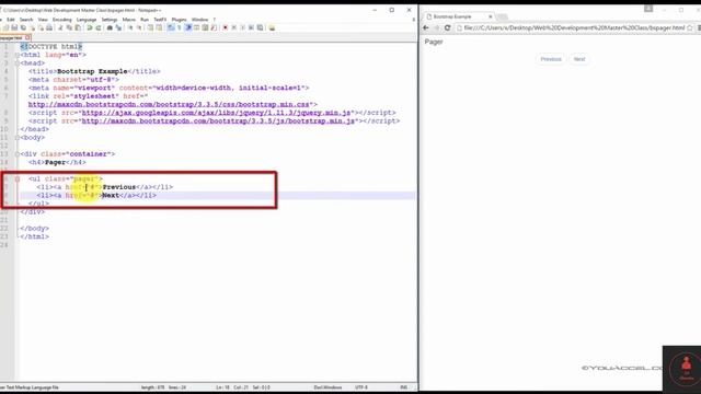 19 - Bootstrap Pager Pagination - Complete Bootstrap Course смотреть онлайн