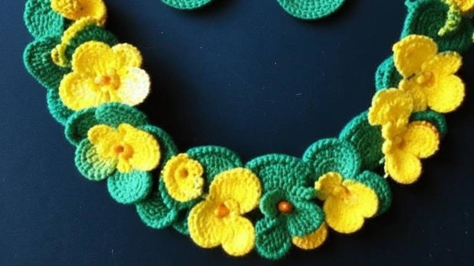 ВЯЗАНИЕ. Украшения, с цветами и листьями от нейросети. ПОДБОРКА №9. смотреть онлайн