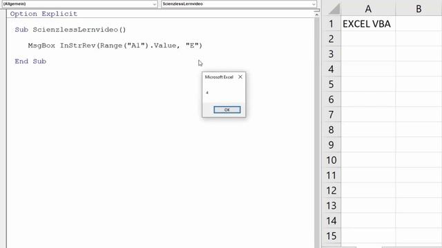 Zeichenfolge in einem Text finden mit der InStrRev Funktion [Excel VBA in 100 Sekunden] смотреть онлайн