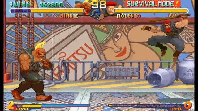 Street Fighter Alpha 2(Zero 2) Birdie Survival Mode Expert difficulty no death playthrough смотреть онлайн