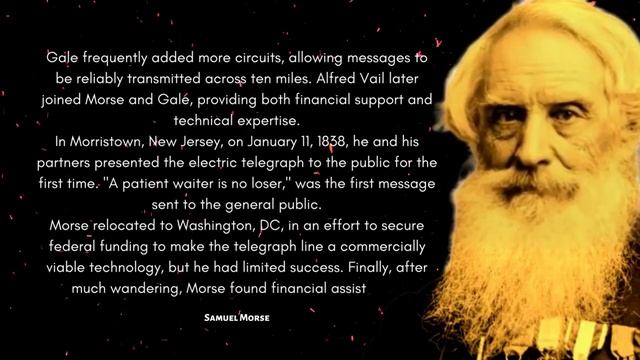 American Inventor Of Morse Code, Painter | Invented The Single-wire Telegraph System | Samuel Morse