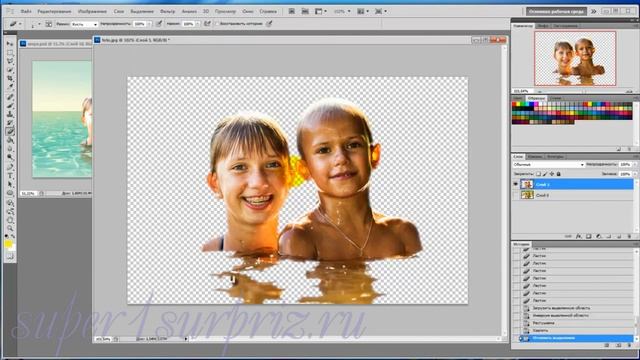 Фотошоп урок "Как вырезать фон" смотреть онлайн