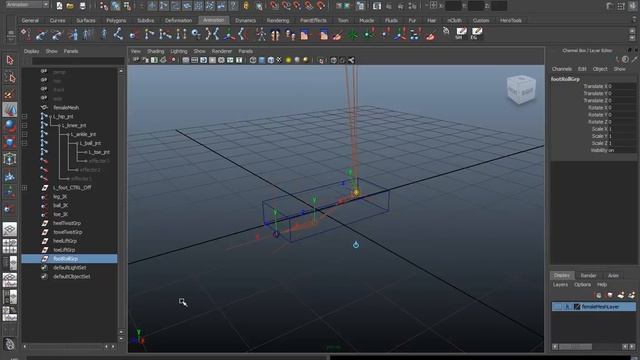 Maya Character Rigging Tutorial Foot with Node Control - (Session #6 -- part 1/3) смотреть онлайн