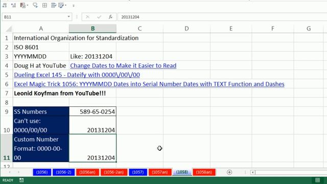 Excel Magic Trick 1058: Convert YYYYMMDD to Serial Number Date with =TEXT(A1,"0000-00-00") смотреть онлайн