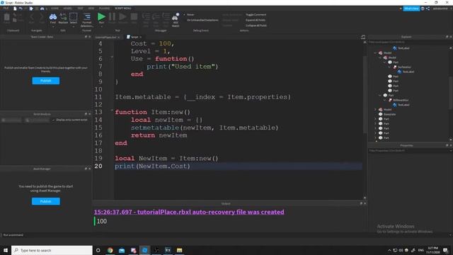 Roblox Lua Scripting - 15 - Metatables & Metamethods (Intro) смотреть онлайн