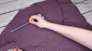 Как связать модный пуловер /не реглан, но сверху/вязание без заморочек