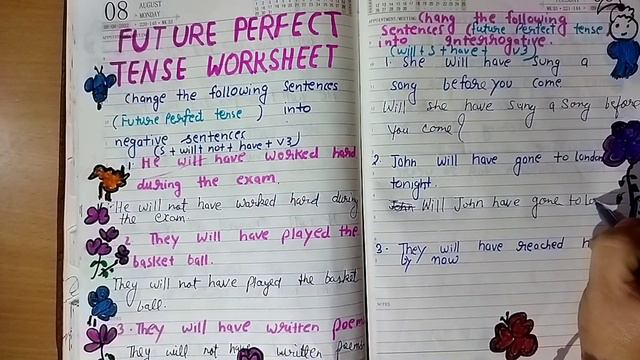 Future perfect tense worksheet смотреть онлайн