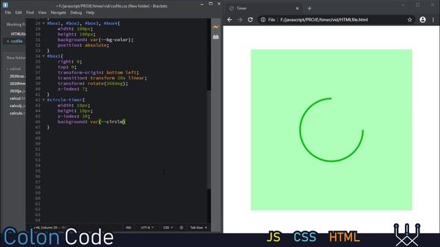 Create Circle Timer using HTML and CSS only смотреть онлайн