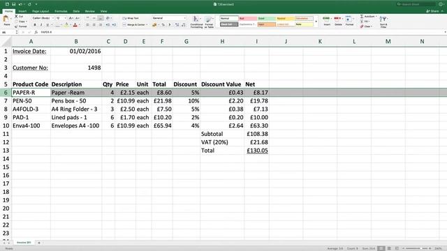 AAT Level 3 Osborne Book Excel Chapter 2 Exercise 3 Stage 1 смотреть онлайн