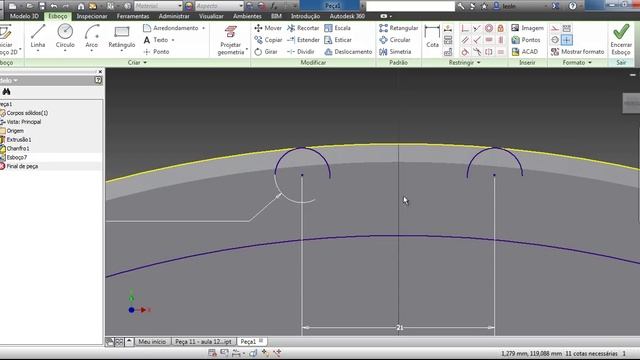 Curso Autodesk Inventor : Exercício Coroa (Aula 12) смотреть онлайн