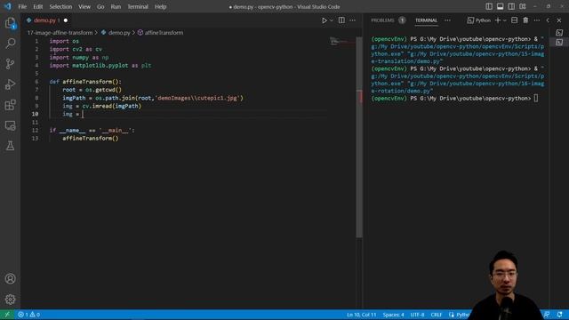 OpenCV Python Image Affine Transform смотреть онлайн