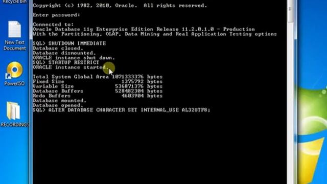 CHANGING THE CHARACTER SET TO AL32UTF8 YouTube смотреть онлайн