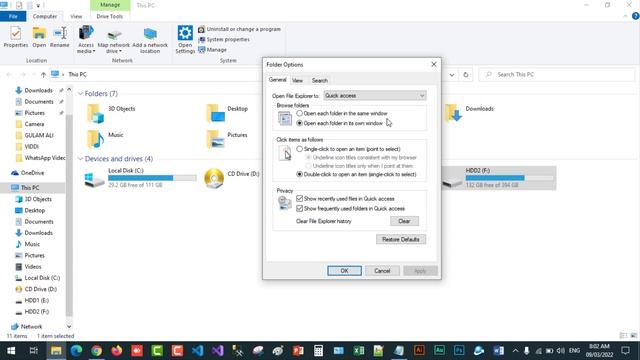 How to fix explorer window open in new window | Explorer window open separate window problem смотреть онлайн