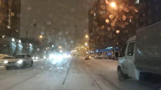2018.12.25. Погода Петербург. Вечер. СНЕГОПАД!!!! смотреть онлайн