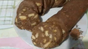 Шоколадная колбаска как в детстве. Самый простой и вкусный рецепт