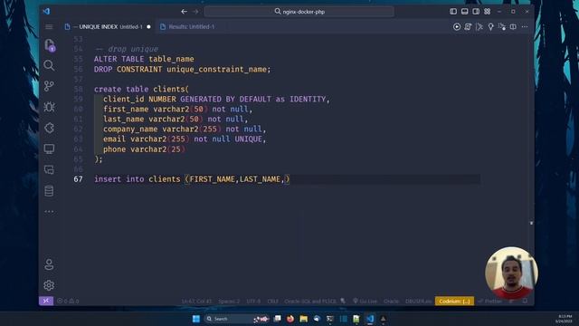 ORACLE DATABASE TUTORIAL #57 UNIQUE CONSTRAINTS смотреть онлайн