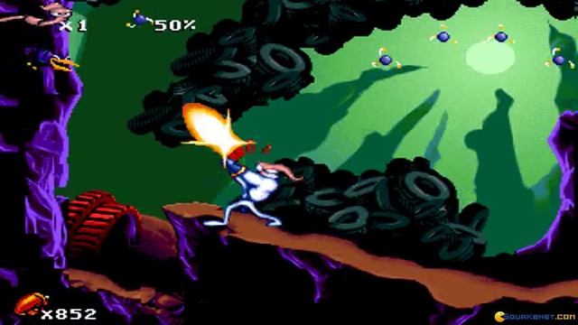 Earthworm Jim Gameplay (PC Game, 1994)