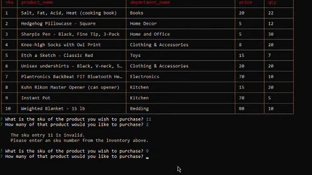 bamazon node mysql app demo смотреть онлайн