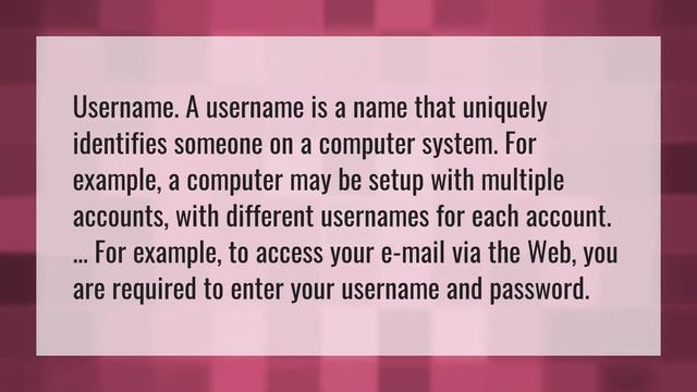 What is Username give example? смотреть онлайн