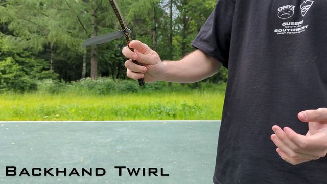 BackHand Twirl - Обучение лёгкому трюку на ноже бабочке для Новичков | How To BackHand Twirl
