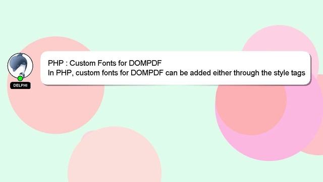 PHP : Custom Fonts for DOMPDF смотреть онлайн
