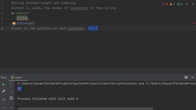 Python- Strings methods indexing and length смотреть онлайн