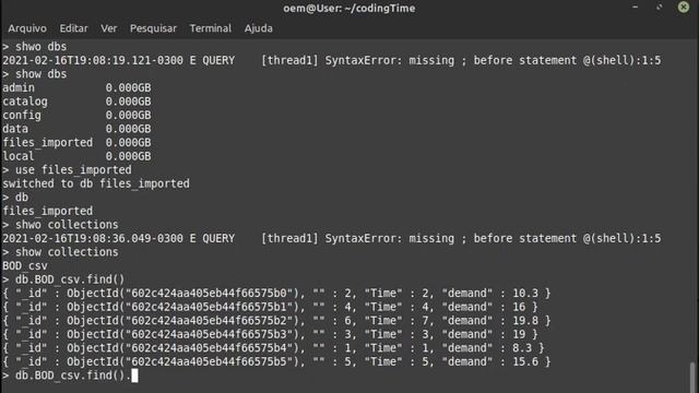 mongodb - Importing csv and json files with mongoimport смотреть онлайн