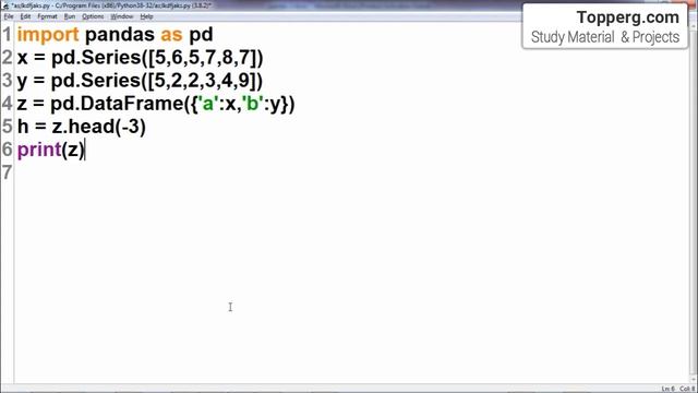 Python Programming || Pandas || Head Tail functions || Column Manipulation смотреть онлайн