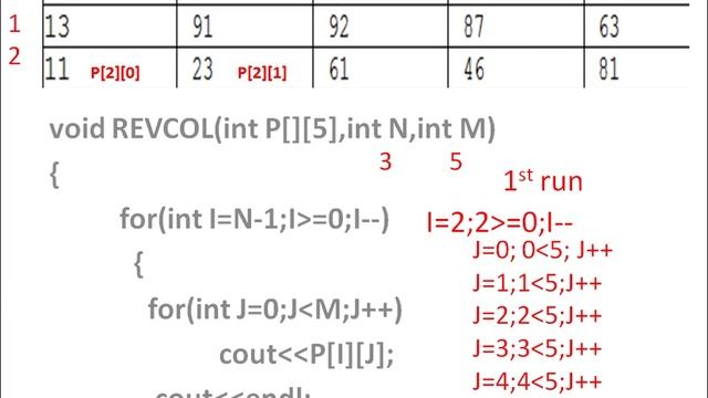 Two Dimensional Array in c++ смотреть онлайн