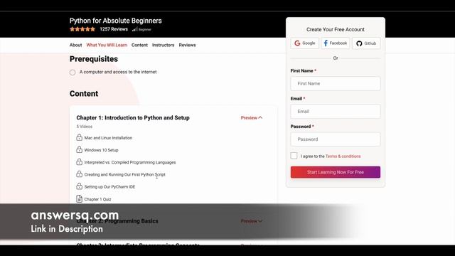 Free Python Course with Certificate for Beginners смотреть онлайн