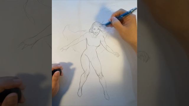Frank Cho Drawing Demo - Supergirl смотреть онлайн
