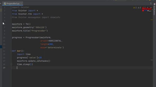 ProgressBar dengan Time Sleep Python Tkinter Part#25 смотреть онлайн
