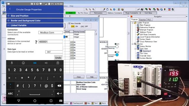 Suppanel Android HMI to Click PLC (Modbus) смотреть онлайн