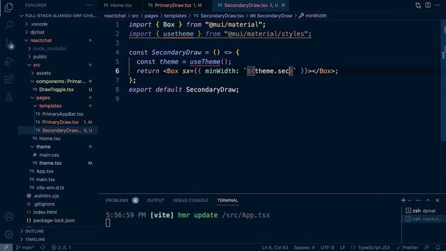 Full Stack React Django DRF | Chat App | Secondary Draw (Part-1) Framework смотреть онлайн