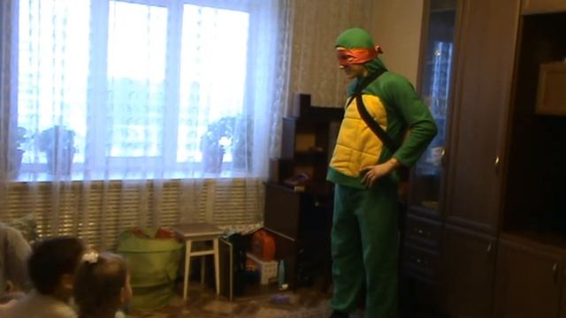 В Гостях ЧЕРЕПАШКА НИНДЗЯ/Детский Праздник/Аниматор Черепашка Ниндзя на День Рождении у брата смотреть онлайн