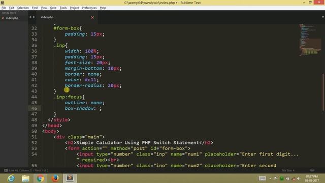 Simple Calculator Using HTML5, CSS3 And Switch Statement of PHP | PHP Tutorial смотреть онлайн