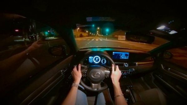 2018 Lexus GS 350 F-Sport | POV Night City Drive