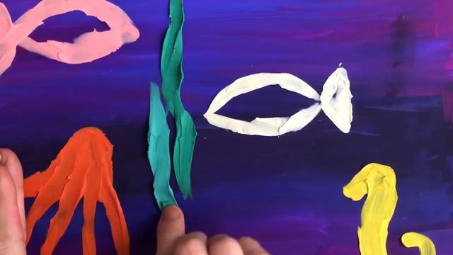 Рисунок пластилином «Морские обитатели» (Юшкевич Ю. В.) смотреть онлайн