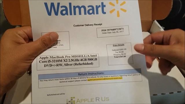 A Refurbished Apple Silver 13.3" MacBook Pro I Bought from Walmart.com Unboxing and First look смотреть онлайн