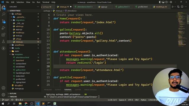 #5. Django Project Gym Attendance & Profile View | Gym Project смотреть онлайн