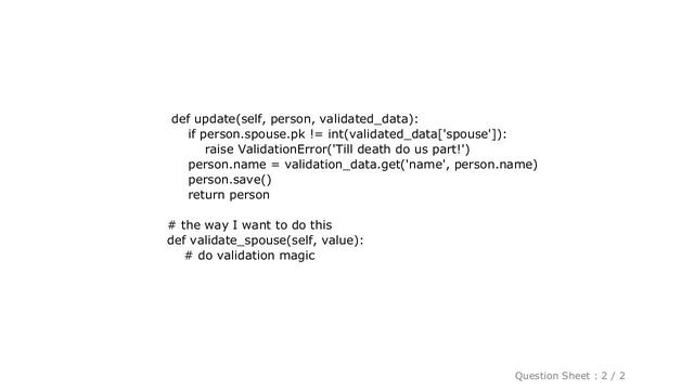 Django : How to validate a field on update in DRF? смотреть онлайн