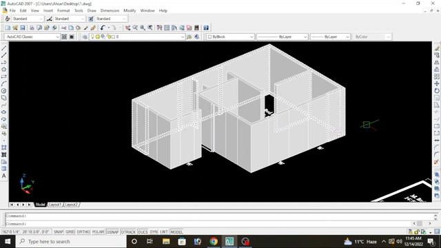 AutoCAD 3D Floor Plan | AutoCAD House Modelling | AutoCAD Tutorials смотреть онлайн