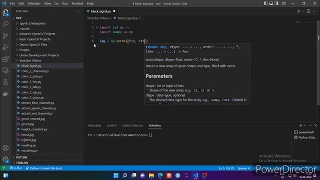 17. Create a completely black colored image using Open CV and Python смотреть онлайн