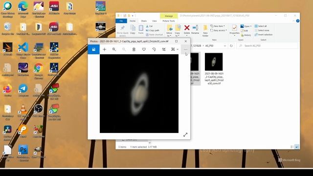 Saturn Easy processing with PIPP Autosatakkert Registax смотреть онлайн