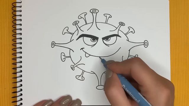 Как нарисовать ВИРУС ?/ how to draw a virus смотреть онлайн