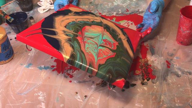 BALLOON ROLLING FUN- STRAIGHT POUR- ACRYLIC POURING- FLOW ART- FLUID ART смотреть онлайн