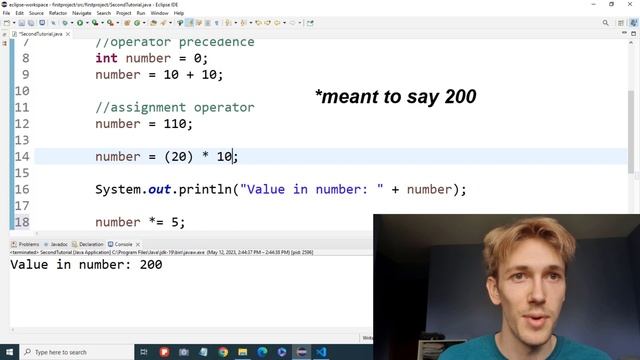 Arithmetic Operators and Operator Precedence (Java Tutorial 2) смотреть онлайн