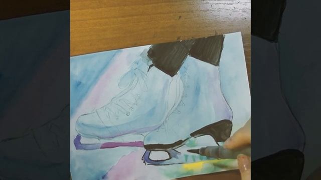 Рисую коньки | I draw skates смотреть онлайн